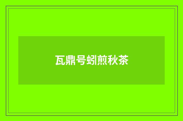 瓦鼎号蚓煎秋茶