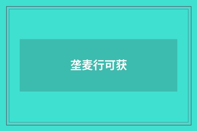垄麦行可获