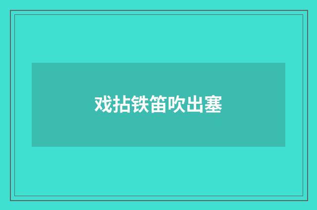 戏拈铁笛吹出塞