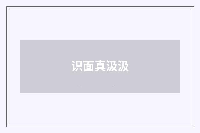 识面真汲汲