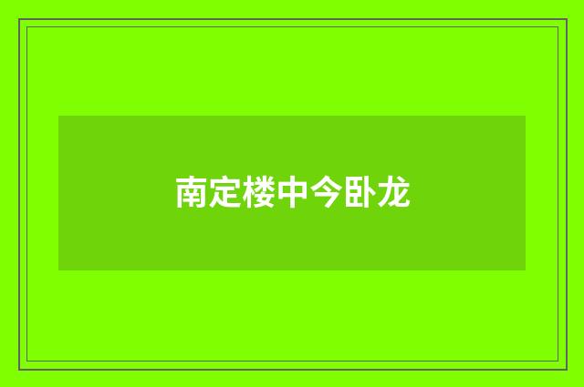 南定楼中今卧龙