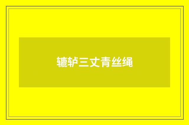 辘轳三丈青丝绳