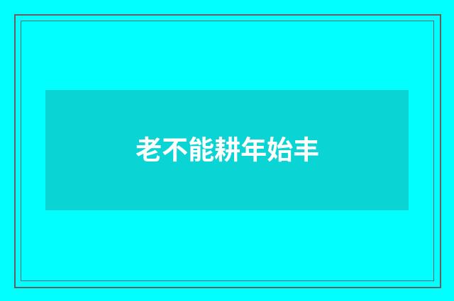 老不能耕年始丰