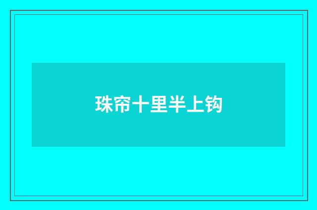 珠帘十里半上钩