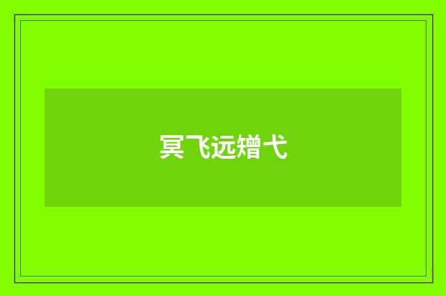 冥飞远矰弋