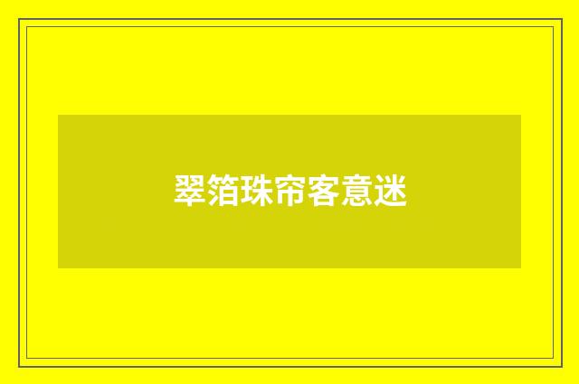 翠箔珠帘客意迷