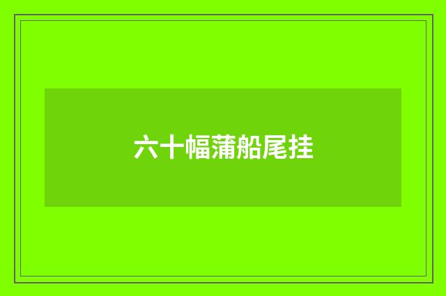 六十幅蒲船尾挂