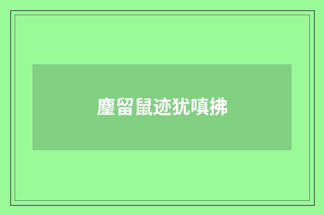 麈留鼠迹犹嗔拂