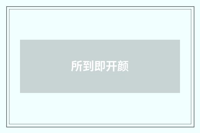 所到即开颜