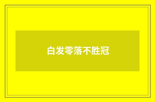 白发零落不胜冠