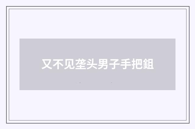 又不见垄头男子手把鉏