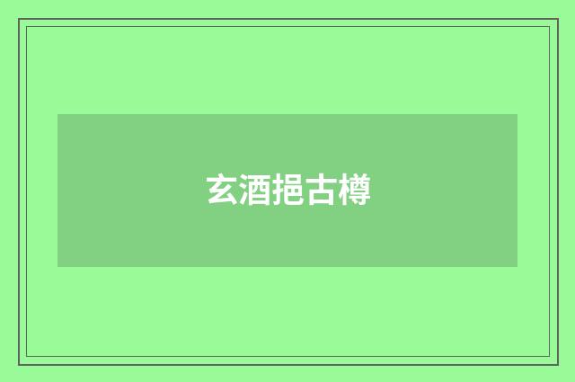 玄酒挹古樽
