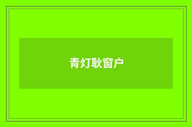 青灯耿窗户