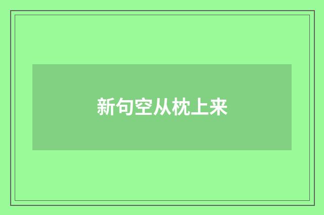 新句空从枕上来
