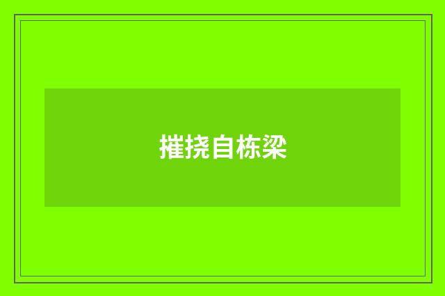 摧挠自栋梁