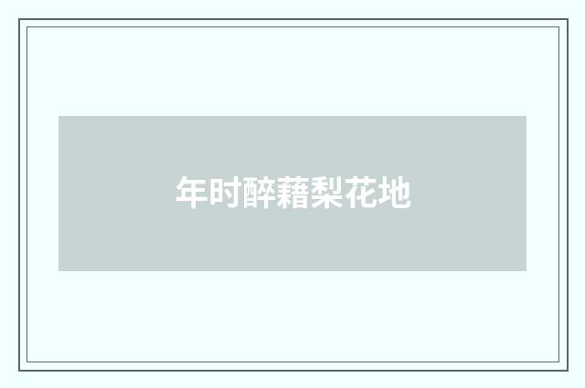 年时醉藉梨花地