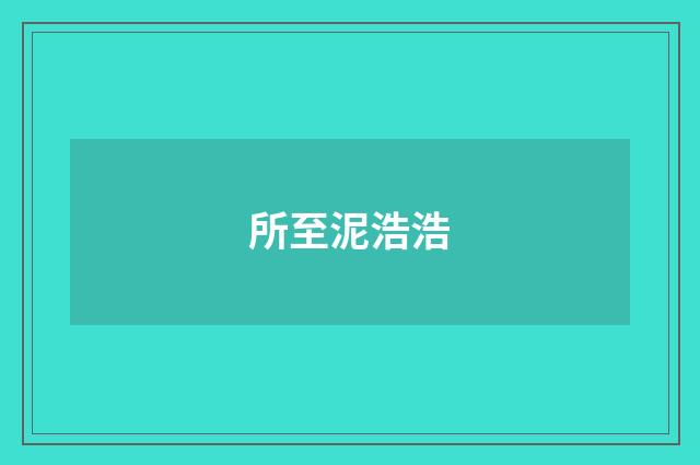 所至泥浩浩