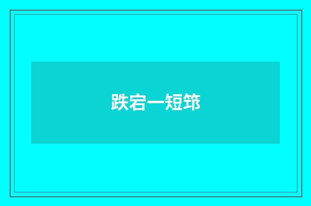 跌宕一短筇