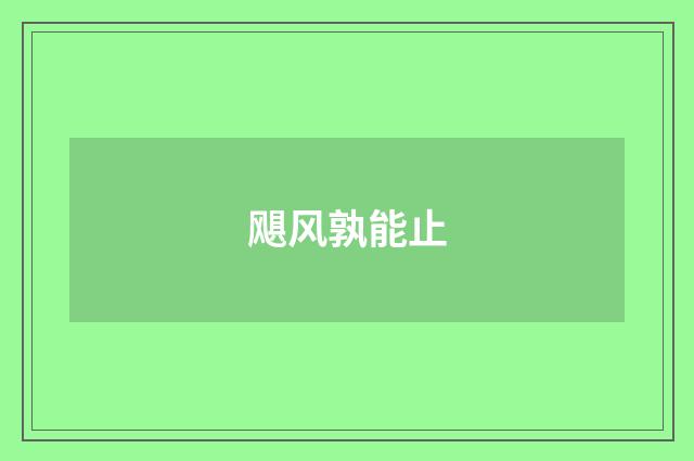 飓风孰能止