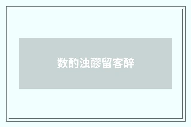 数酌浊醪留客醉
