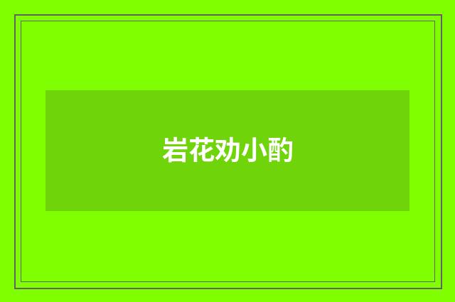 岩花劝小酌