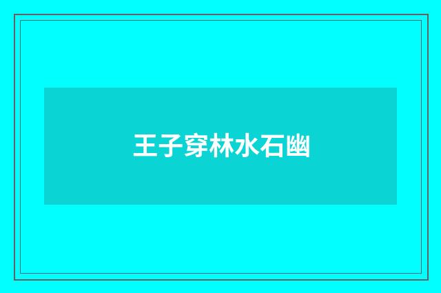 王子穿林水石幽