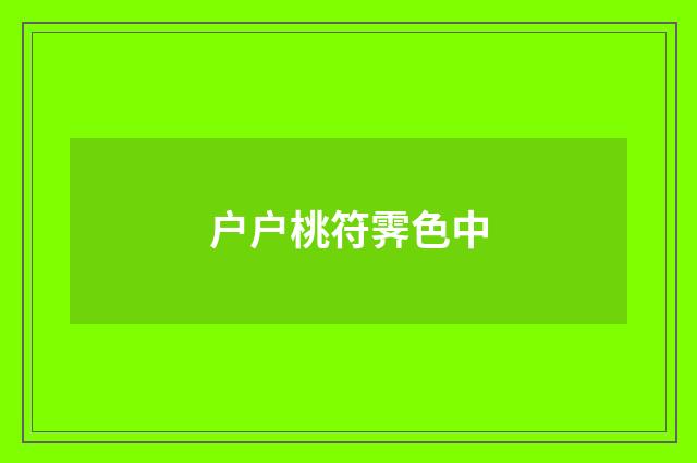 户户桃符霁色中