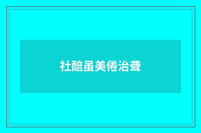 社醅虽美倦治聋