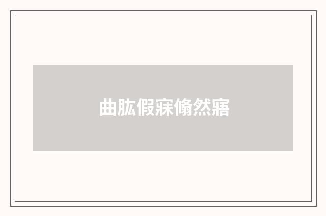 曲肱假寐翛然寤