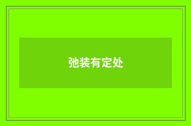 弛装有定处