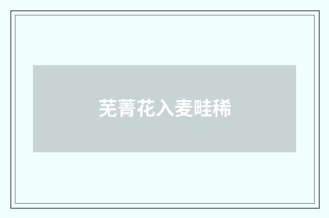 芜菁花入麦畦稀