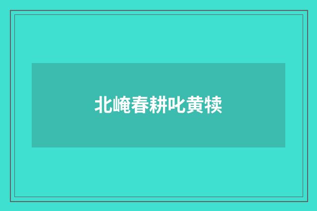 北崦春耕叱黄犊