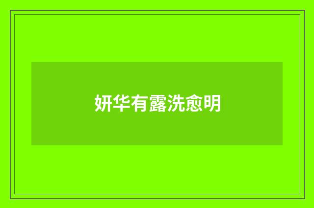 妍华有露洗愈明