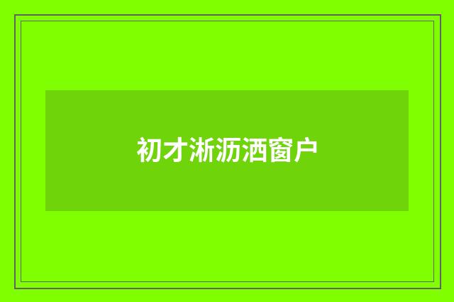 初才淅沥洒窗户