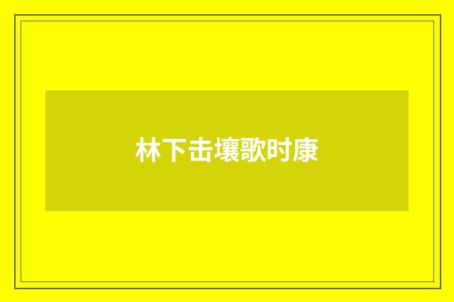 林下击壤歌时康
