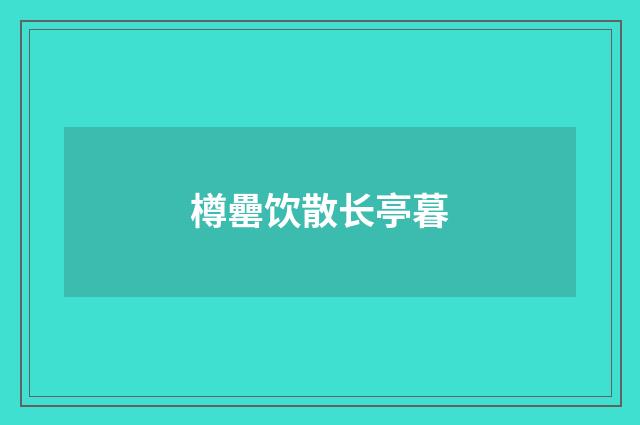 樽罍饮散长亭暮