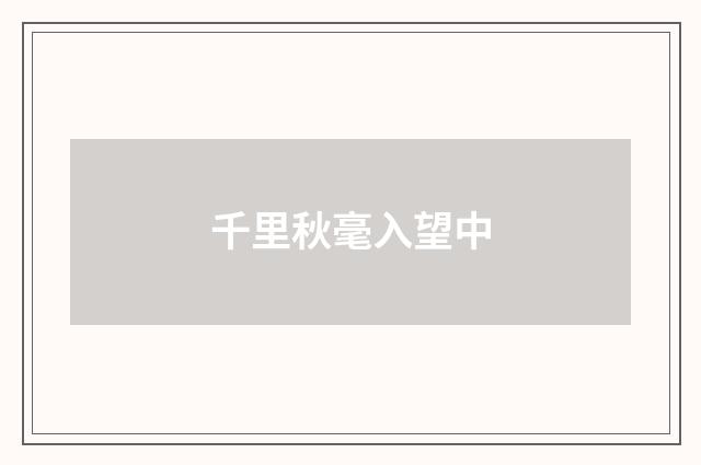 千里秋毫入望中