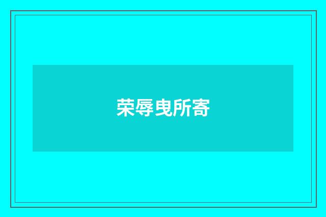 荣辱曳所寄