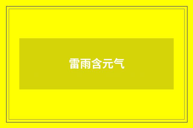 雷雨含元气