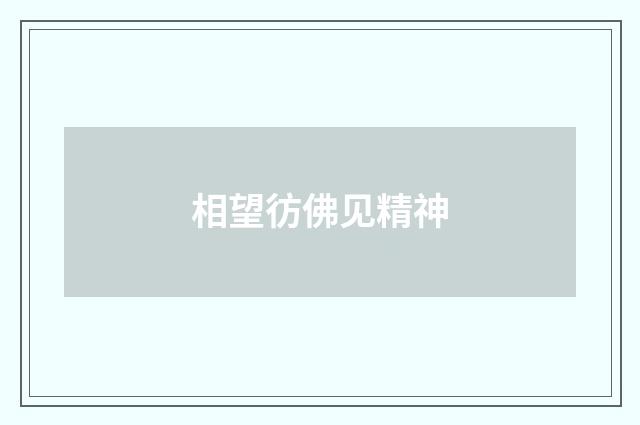 相望彷佛见精神