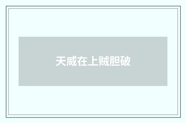 天威在上贼胆破
