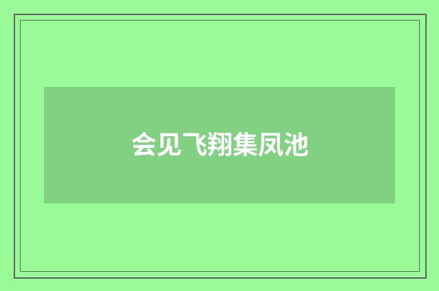 会见飞翔集凤池
