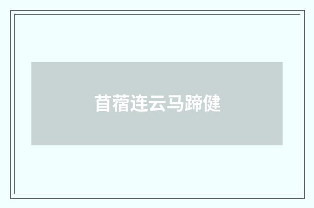 苜蓿连云马蹄健