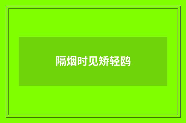 隔烟时见矫轻鸥