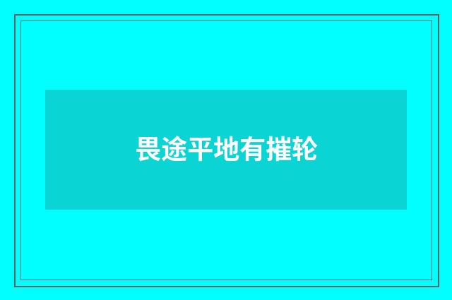 畏途平地有摧轮