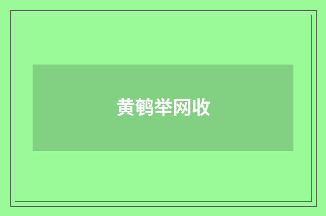 黄鹌举网收
