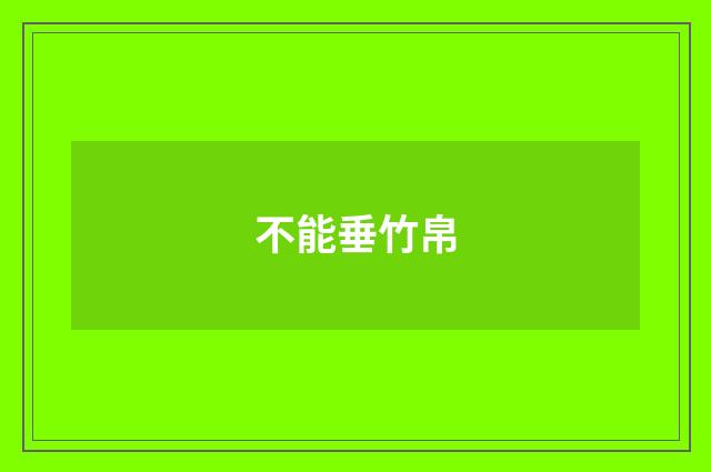 不能垂竹帛