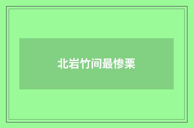 北岩竹间最惨栗