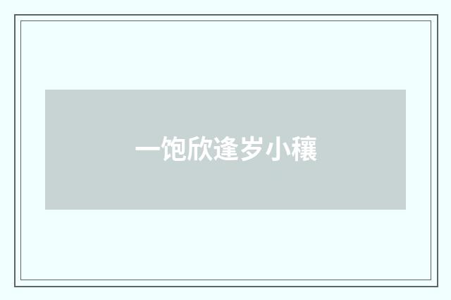 一饱欣逢岁小穰
