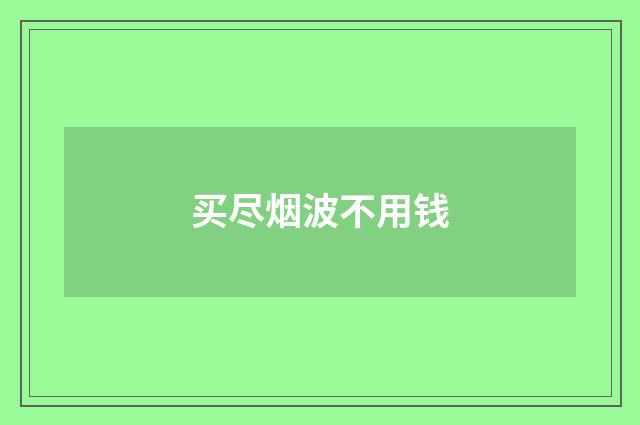 买尽烟波不用钱